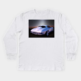 1963 Corvette C6 Retro Styled Kids Long Sleeve T-Shirt